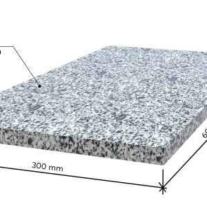 Polierte graue Granitfliese 600x300x20