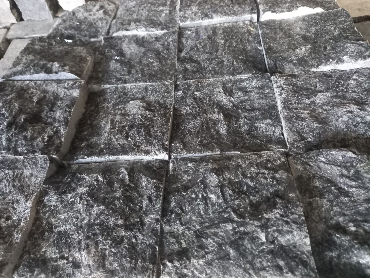 Black natural stone paving stones