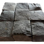 Black stone paving stone Basalt