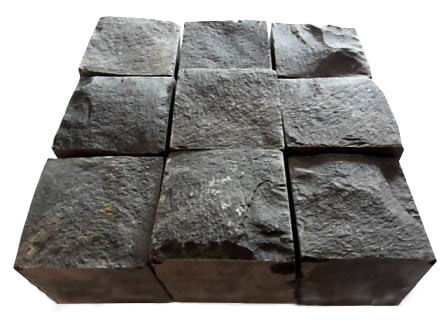 Black stone paving stone Basalt