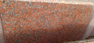 Red granite slab Rosso Santiago