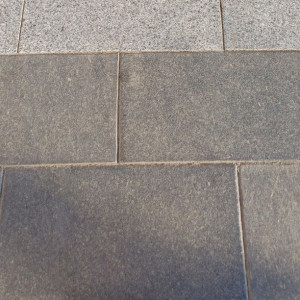 Gabbro black stone tiles - flamed