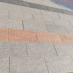 Flamed grey granite tiles