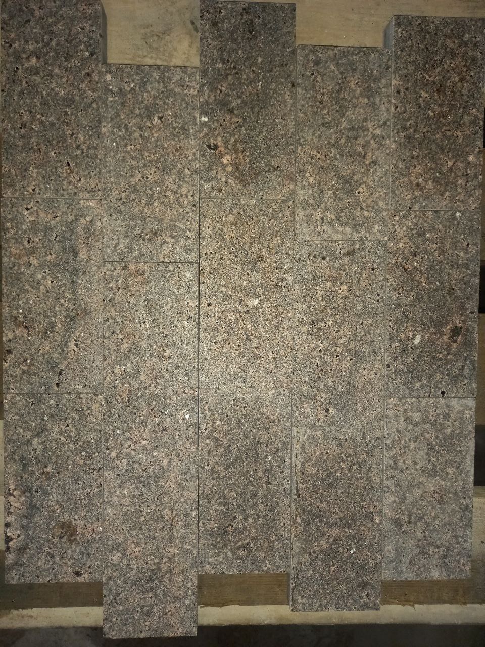 Brown granite paving stone