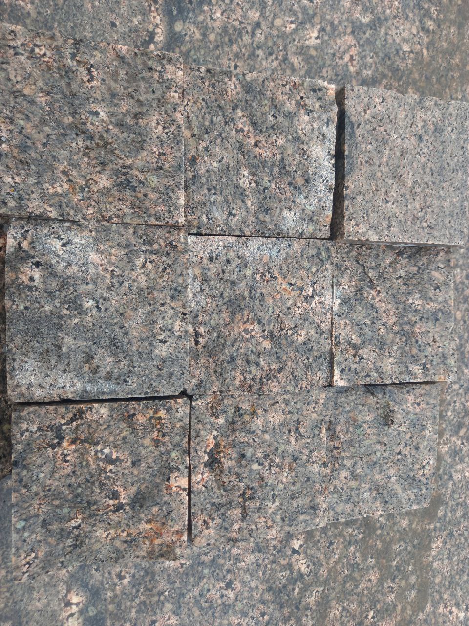 Paving stone from granite Star of Ukraine (10x10x5)