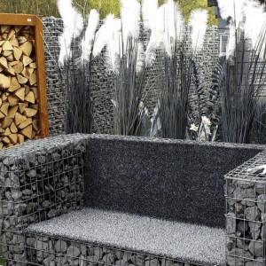 Example of non-standard use of basalt stone for gabions