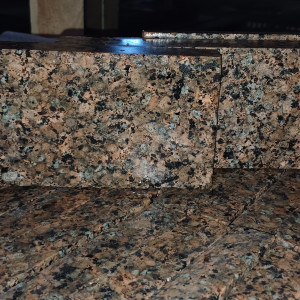 Sawn paving stone from pink granite 20x10x3 cm