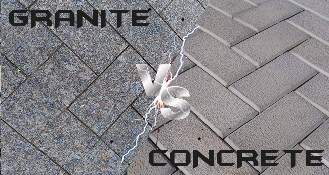 Granite paving stones vs concrete