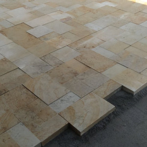 Sawn sandstone tiles