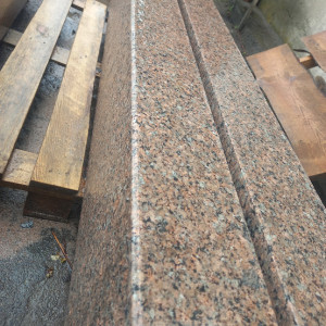 Flower of Ukraine pink granite curb stone