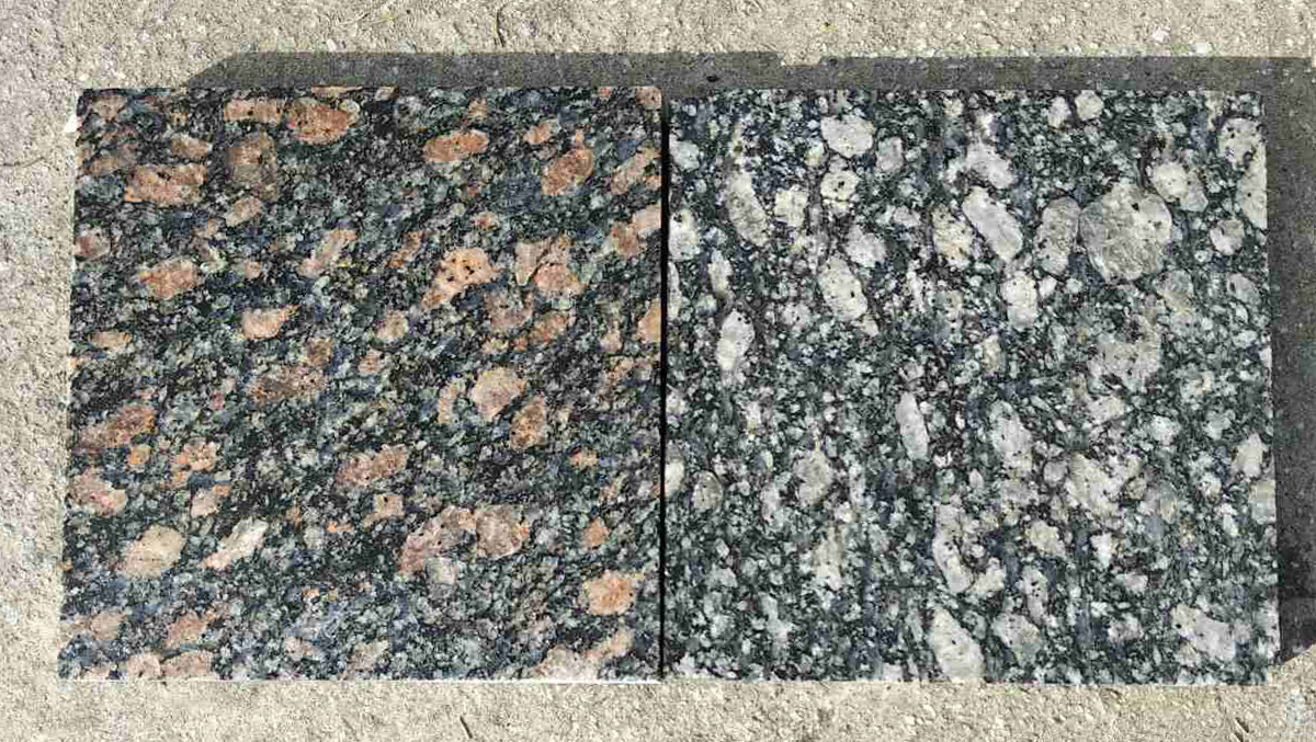 Two varieties of Leopard granite